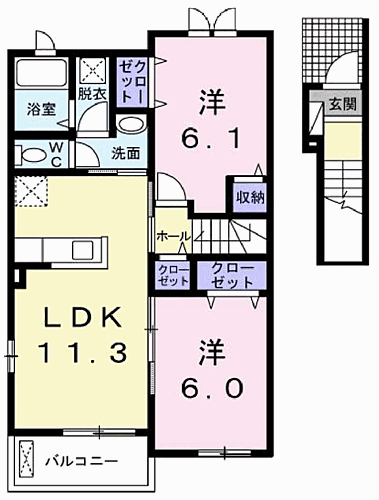 兵庫県小野市葉多町90-1 小野駅 2LDK アパート 賃貸物件詳細