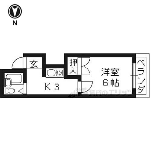 京都府京都市北区大将軍一条町 北野白梅町駅 1K マンション 賃貸物件詳細