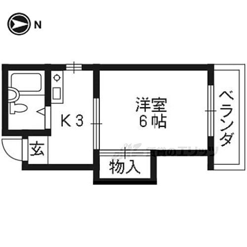 サンライズマンション 4階 1K 賃貸物件詳細