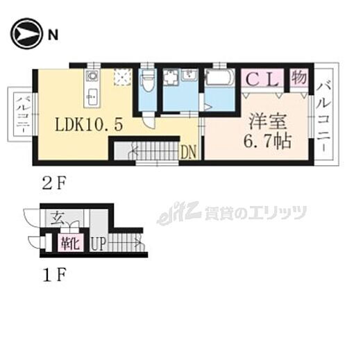 ｒｉｑｕｅｚａ 2階 1LDK 賃貸物件詳細