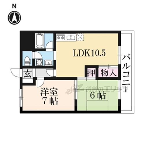 京都府京都市山科区音羽山等地 山科駅 2LDK マンション 賃貸物件詳細