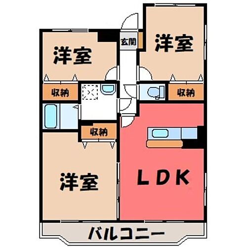 栃木県下野市柴 小金井駅 3LDK マンション 賃貸物件詳細