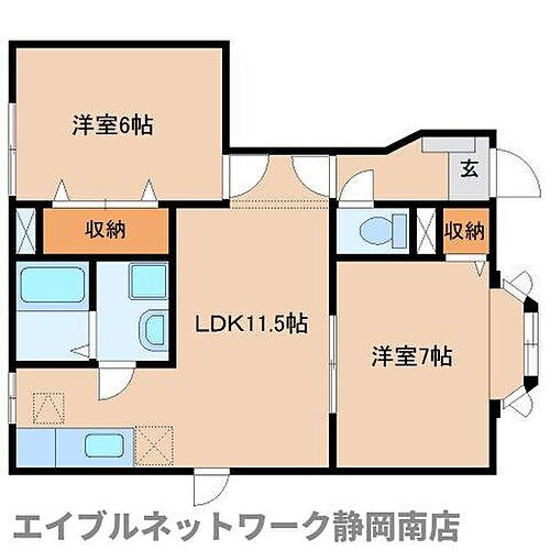 静岡県焼津市下小田中町 焼津駅 2LDK アパート 賃貸物件詳細