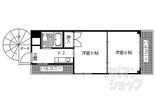 マンション大和 4階 2K 賃貸物件詳細