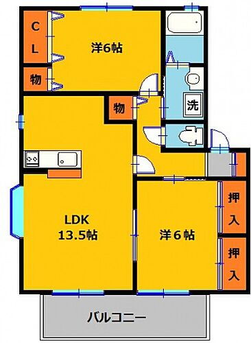 栃木県宇都宮市駒生町 宇都宮駅 2LDK アパート 賃貸物件詳細