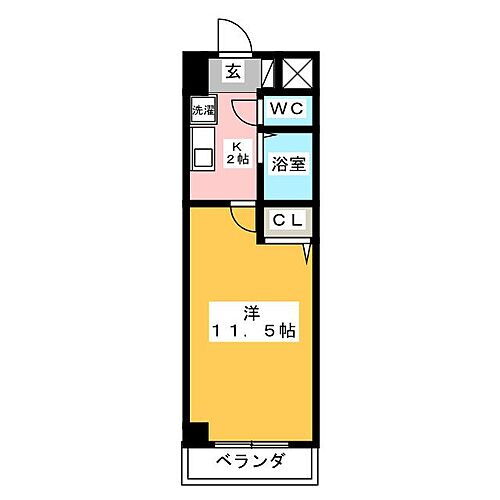 岡地レジデンス笹島 8階 1K 賃貸物件詳細