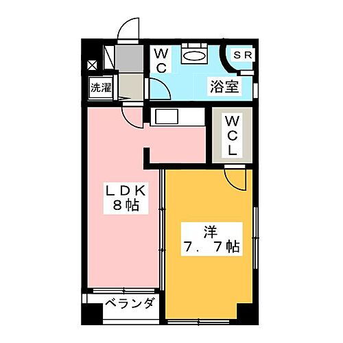 レインボーピア原 4階 1LDK 賃貸物件詳細