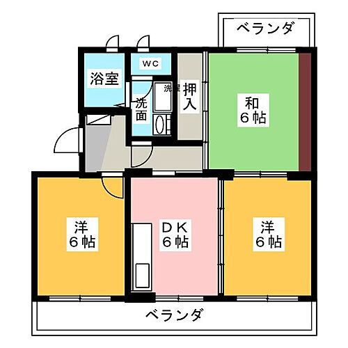 静岡県藤枝市郡 西焼津駅 3DK マンション 賃貸物件詳細