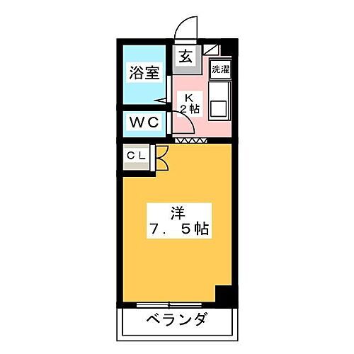 サンハイツＫ 4階 1K 賃貸物件詳細