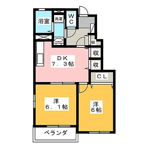 岐阜県可児市川合 可児駅 2DK アパート 賃貸物件詳細