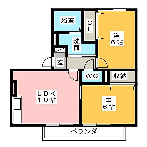 ｆｉｎｄ　ｂｉｒｄｉｅ　Ａ 2階 2LDK 賃貸物件詳細