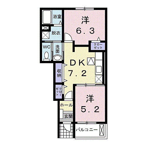 和歌山県海南市岡田159-3 黒江駅 2DK アパート 賃貸物件詳細