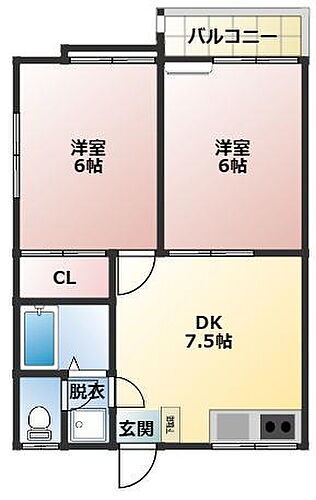  すべての部屋が繋がる2DKは様々なアレンジが可能です。和→洋室へリノベーション♪