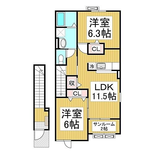 長野県飯山市大字静間 飯山駅 2LDK アパート 賃貸物件詳細