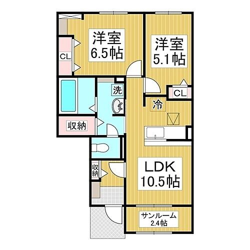 長野県長野市西和田1丁目 長野駅 2LDK アパート 賃貸物件詳細