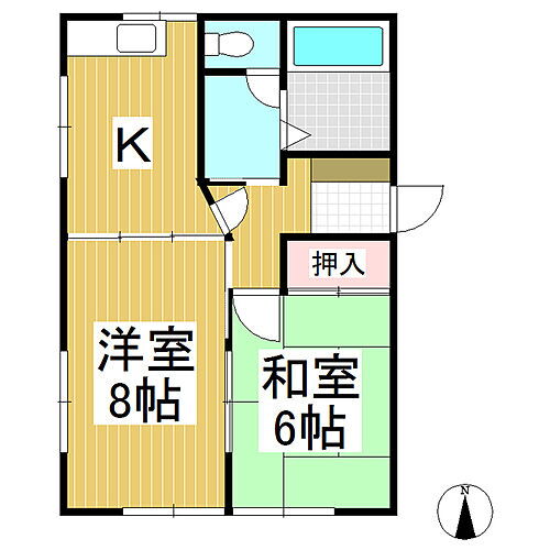 長野県長野市真島町真島 長野駅 2K アパート 賃貸物件詳細