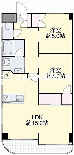 岡山県岡山市中区清水1丁目 高島駅 2LDK マンション 賃貸物件詳細