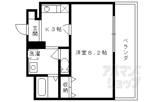 アンプルールフェール椋 3階 1K 賃貸物件詳細