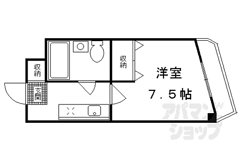 サンライズ８８ 2階 1K 賃貸物件詳細