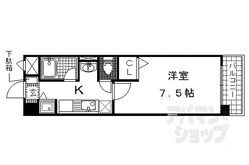 京都府京都市伏見区聚楽町1丁目 丹波橋駅 1K マンション 賃貸物件詳細