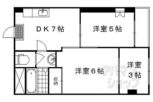 京都府京都市伏見区醍醐下山口町 石田駅 3DK マンション 賃貸物件詳細