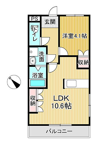 徳島県板野郡松茂町笹木野字八北開拓333-3 鳴門駅 1LDK アパート 賃貸物件詳細