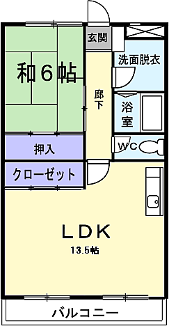サンパレスおゆみ野 4階 1LDK 賃貸物件詳細