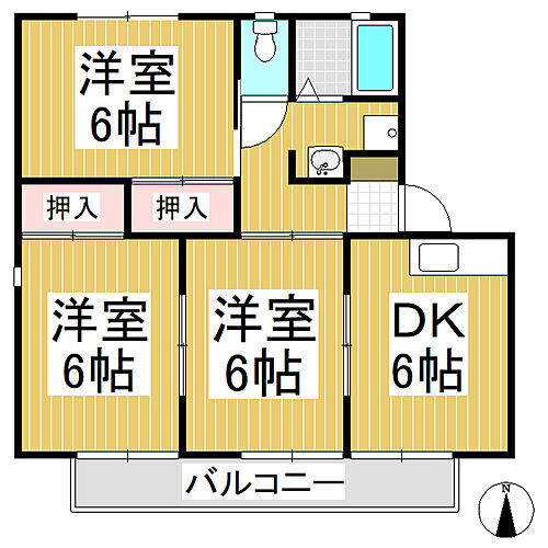 コーポラス稲田　Ａ棟 2階 3DK 賃貸物件詳細