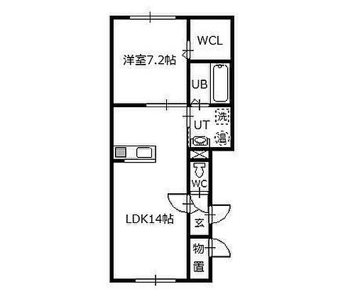 Ｇｒａｃｅ　（グレース） 2階 1LDK 賃貸物件詳細