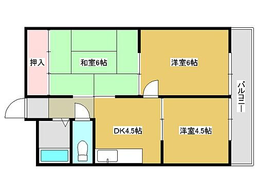 東加古川ハイツ 2階 3DK 賃貸物件詳細