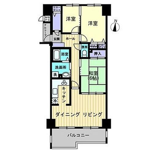 サーパス西古松Ｉ 7階 2SLDK 賃貸物件詳細