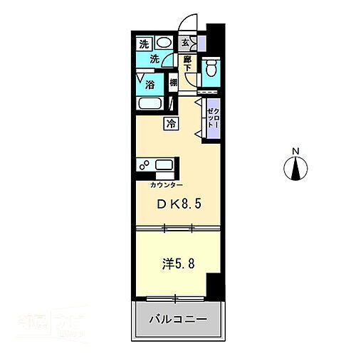 ファインスクエア錦町 2階 1DK 賃貸物件詳細