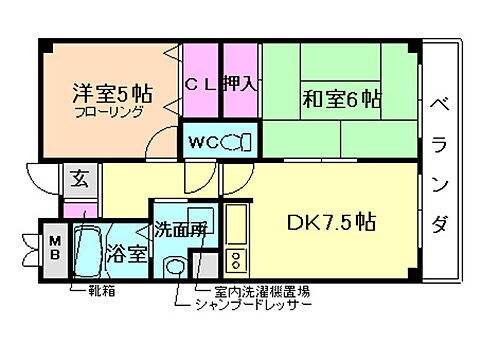 メゾンボヌール 3階 2DK 賃貸物件詳細