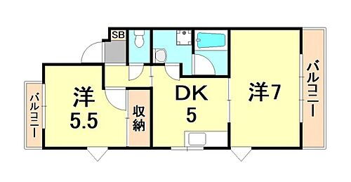 兵庫県尼崎市久々知2丁目 塚口駅 2DK マンション 賃貸物件詳細