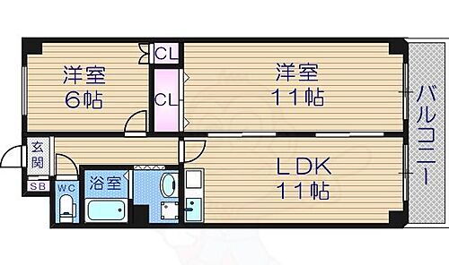 ハイクオリティーアドニス 4階 2LDK 賃貸物件詳細