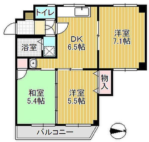 富山県小矢部市島 石動駅 3DK アパート 賃貸物件詳細