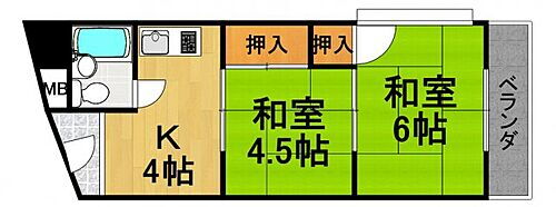 兵庫県尼崎市立花町1丁目 立花駅 2DK マンション 賃貸物件詳細