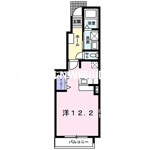 岡山県岡山市東区楢原 上道駅 ワンルーム アパート 賃貸物件詳細