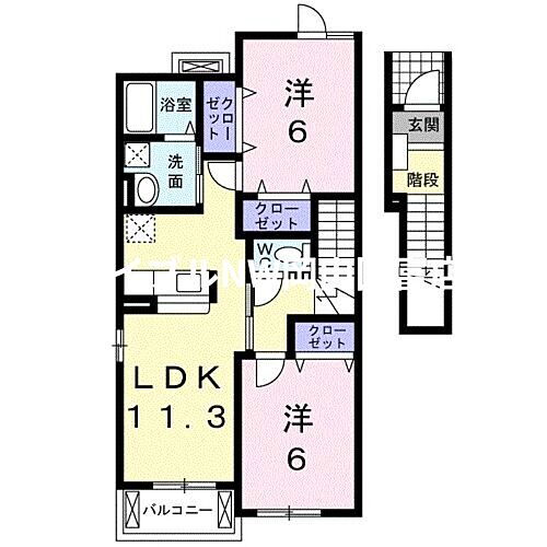 岡山県赤磐市円光寺 熊山駅 2LDK アパート 賃貸物件詳細