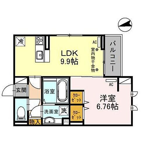 セッティエーム高崎　Ａ 2階 1LDK 賃貸物件詳細