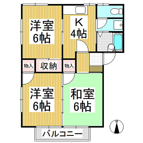 五加ハイツ 2階 3K 賃貸物件詳細