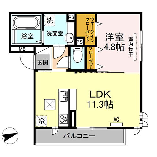 広島県広島市中区白島中町 広島駅 1LDK アパート 賃貸物件詳細