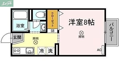 岡山県岡山市北区野田1丁目 大元駅 1K アパート 賃貸物件詳細