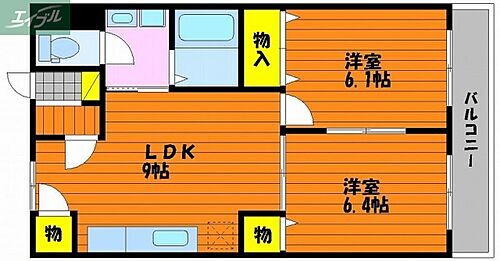 岡山県岡山市南区万倍 備前西市駅 2LDK アパート 賃貸物件詳細