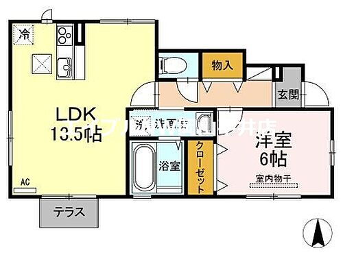 岡山県岡山市中区さい 高島駅 1LDK アパート 賃貸物件詳細