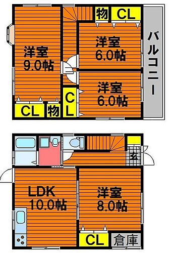 高柳西町貸家　Ｃ棟 4LDK 賃貸物件詳細