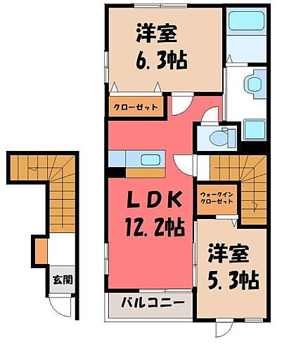 茨城県古河市女沼 古河駅 2LDK アパート 賃貸物件詳細