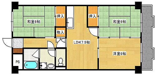 コーポ井口台 5階 3DK 賃貸物件詳細