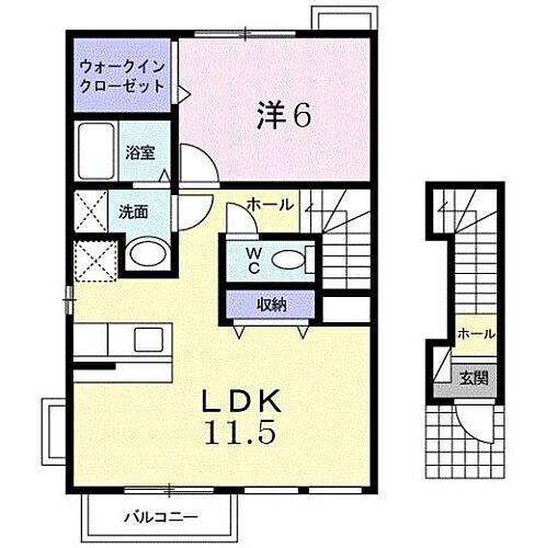 ウエストヒルズ 2階 1LDK 賃貸物件詳細