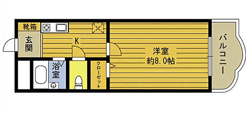 メリヴェール泉 1階 1K 賃貸物件詳細